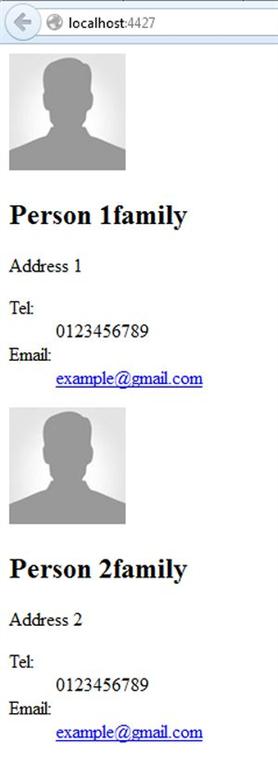 Display Persom Details